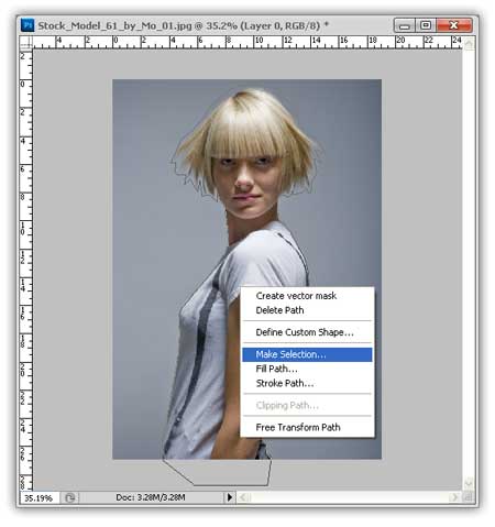make selection Seleksi Rambut Photoshop, Dengan Hasil Detail