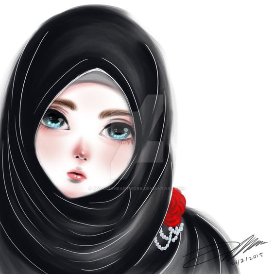 100 Gambar Kartun Muslimah  Tercantik dan Manis HD Kuliah 