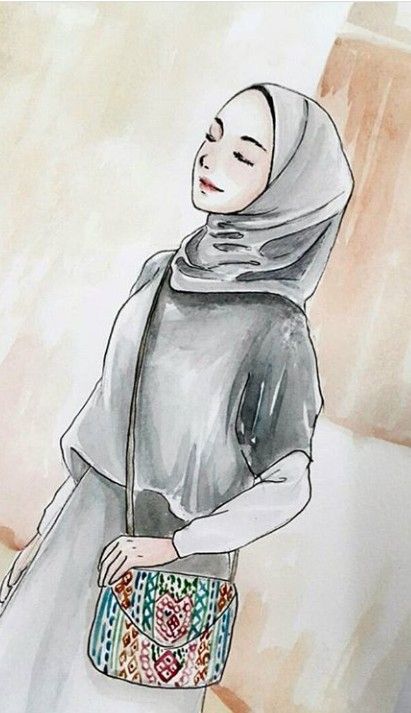 cara menggambar anime sedih 100 Gambar Kartun Muslimah Tercantik dan Manis HD Kuliah 