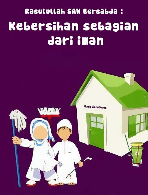 Contoh poster kebersihan lingkungan anak sd