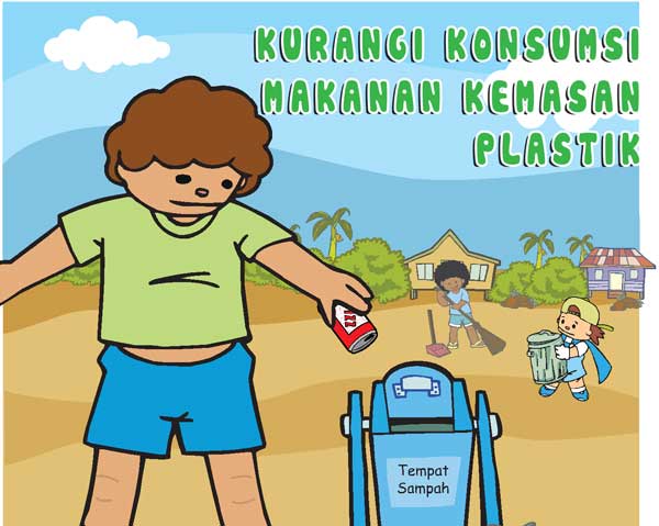 Contoh poster kebersihan lingkungan anak sd