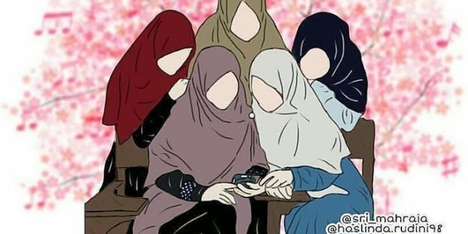 Gambar kartun Muslimah Sedih dan kecewa
