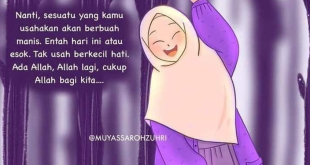 Gambar Kartun Muslimah Warna Ungu