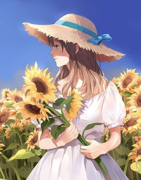Anime Pegang Bunga