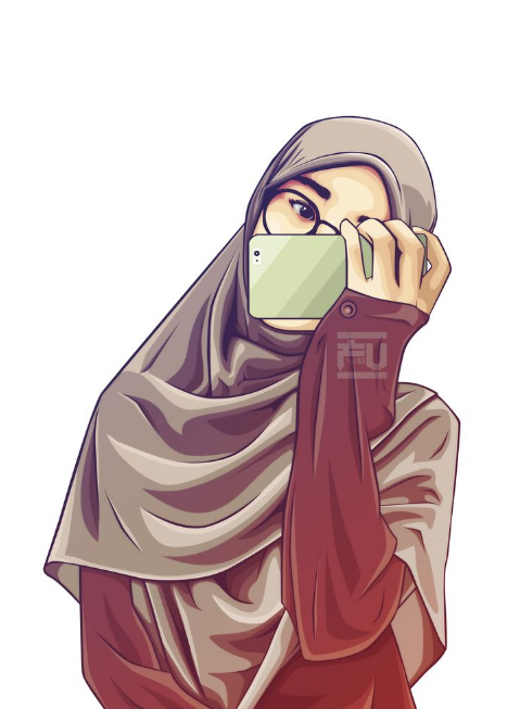 Kartun Muslimah Berkacamata Terbaru